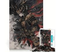 Puzzle da 1000 pezzi "Guerriero Samurai nel fumo" per ragazzi, gioco di logica, rilassante, di alta qualità, regalo di Natale (38x52cm)