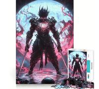 Puzzle da 1000 pezzi "Guerriero Samurai nel Lago Velenoso" per adulti, gioco intelligente e divertente, bordi lisci, regalo per le festività (38x26cm)