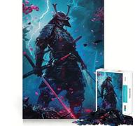 Puzzle da 1000 pezzi "Guerriero Samurai nella Tempesta" per Adolescenti, gioco di logica e abilità, rilassante, con taglio preciso, regalo di Natale (50x75cm)