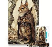 Puzzle da 1000 pezzi "Guerriero Scoiattolo" per adulti, gioco di sfida per la mente, gioco di gruppo, dettagli nitidi, regalo perfetto 38x26cm
