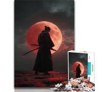 Puzzle da 1000 pezzi "Guerriero sotto la luna di sangue" per adulti ideale come regalo per tutta la famiglia adatto per bambini di età compresa tra 26 e 14 anni (26x38cm)