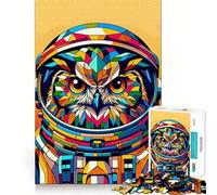 Puzzle da 1000 pezzi Gufo Astronauta Wpap per adolescenti, gioco intelligente, immagine da assemblare, regalo adorabile (38x52cm)