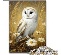 Puzzle da 1000 pezzi "Gufo bianco" per adulti e adolescenti, interessante strumento per ridurre lo stress e favorire l'interazione genitore-figlio (50x75cm)