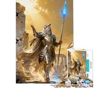Puzzle da 1000 pezzi Gufo Cavaliere tra Rovine Antiche Gioco Rilassante Giocattolo Avvincente per Coltivare la Pazienza Ottimo Regalo e Giocattolo Adatto alle Coppie (Dimensioni 38x26cm)