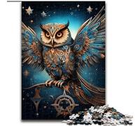 Puzzle da 1000 pezzi Gufo della galassia, puzzle difficili per adulti, dimensioni 26x38cm, ideale per gli innamorati, Capodanno e San Valentino.