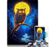 Puzzle da 1000 pezzi "Gufo d'oro" per adulti e adolescenti, sfida difficile e antistress, ideale come regalo per tutta la famiglia (75x50cm)