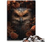 Puzzle da 1000 pezzi Gufo e fiori Adatto per età dai 14 anni in su Gioco intellettuale Gioco educativo per compleanno e Natale 26x38cm