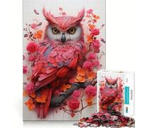 Puzzle da 1000 pezzi "Gufo in volo silenzioso" per ragazzi, stimola la memoria, gioco rilassante, bordi netti, regalo di alta qualità (38x26cm)