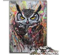 Puzzle da 1000 pezzi "Gufo misterioso" per adulti e adolescenti, gioco stimolante e interazione tra genitori e figli in famiglia (26x38cm)