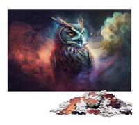 Puzzle da 1000 pezzi "Gufo Nebulosa" per adulti, ideale per il divertimento in famiglia, il relax e come regalo per le feste, 50x75CM / 19,68x29,52 pollici.