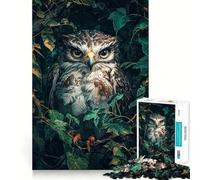 Puzzle da 1000 pezzi "Gufo nella foresta" per ragazzi, gioco intelligente, momento di relax, immagine da assemblare, regalo adorabile (50x75cm)