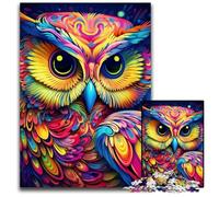Puzzle da 1000 pezzi "Gufo rosa", puzzle difficile per adulti e adolescenti, serata di giochi in famiglia, idea regalo stimolante per il cervello, 26X38CM/10,23x14,96 pollici.