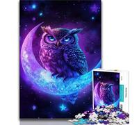 Puzzle da 1000 pezzi Gufo sulla Luna Puzzle da 1000 pezzi per adulti e adolescenti allena il cervello e le mani regali per amici e familiari (26x38cm)