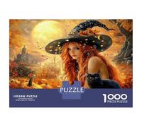 Puzzle Da 1000 Pezzi Halloween Witch Decorations Puzzle Per Adulti Giochi Rilassanti Sfida Difficile Divertimento A Casa Attività, 70x50cm/1000pcs