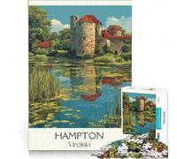 Puzzle da 1000 pezzi Hampton Virginia | Migliora la memoria Attività divertenti a casa Regalo di compleanno Regali, 75x50cm