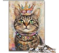 Puzzle da 1000 pezzi "Happy Birthday Cat" per adulti, regalo per alleviare lo stress, per ammazzare il tempo durante le vacanze, per migliorare l'amore tra coppie (50x75cm)