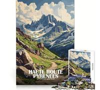 Puzzle da 1000 pezzi,Haute Route,Paesaggio dei Pirenei,Taglio preciso,Divertimento per la mente,Divertimento per rilassarsi,Decorazione natalizia da parete (38x52cm)