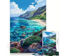 Puzzle da 1000 pezzi Hawaii Kauai Pixel Art Clean Fit Decor Logic Fun Toy Cozy Time Play Christmas Art Piece (50x75cm)