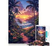 Puzzle da 1000 pezzi Hawaii Retro Pixel Art Incastro perfetto Gioco di abilità artistica Gioco di relax Regalo di Natale artistico (50x75cm)