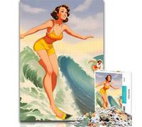 Puzzle da 1000 pezzi Hawaii Surfer Girl Puzzle da 1000 pezzi per adulti Regali, giocattoli educativi per l'apprendimento Arredamento e regali unici per la casa 75x50cm
