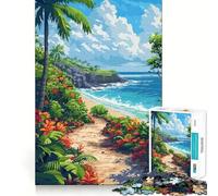 Puzzle da 1000 pezzi Hawaii Walk Pixel Art Flawless Fit Art Gioco creativo per il tempo libero Gioco natalizio Esposizione artistica (38x52cm)