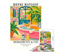 Puzzle da 1000 pezzi Henri Matisse Fennec Fox Bath Art Toy Wall Decor Regalo per compleanni per gioco educativo Allena il tuo cervello e le tue mani Dimensioni 50x75cm