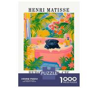 Puzzle Da 1000 Pezzi Henri Matisse Pug in Bathtub Art Puzzle Per Adulti Gioco Rompicapo Vacanza A Casa Ammazzare Il Tempo Offerta Come Regalo Per Tutta La Famiglia 38x26cm/1000pcs