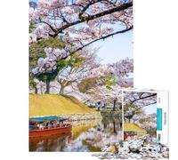 Puzzle da 1000 pezzi Hikone Giappone Lago di sorgente Puzzle per adolescenti Corsa di velocità manuale per compleanno Natale Sfida di intelligenza Giocattolo avvincente 38x52cm