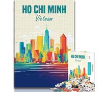 Puzzle da 1000 pezzi Ho Chi Minh Vietnam per adulti e adolescenti, giocattoli, giochi educativi antistress, adatti per la decorazione della scrivania, 38x26cm