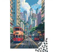 Puzzle Da 1000 Pezzi - Hong Kong Tramway Ride-1 Puzzle Gioco Rompicapo Decorazione Da Parete Offerta Come Regalo Per Tutta La Famiglia 70x50cm/1000pcs