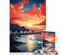 Puzzle da 1000 pezzi HONOLULU Pittura a olio Decorazione per la casa Giocattoli Ottimi regali e giocattoli Gioco pratico Decompressione intellettuale Dimensioni 38x52cm