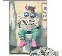 Puzzle da 1000 pezzi Horse Go Toilet per adulti, Halloween, Pasqua e Capodanno. Dimensioni: 38x26cm.