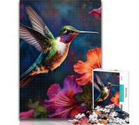 Puzzle da 1000 pezzi Hummingbird Art, puzzle per adulti da 1000 pezzi, allena il tuo cervello e le tue mani, regalo di compleanno, regali 75x50cm