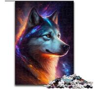 Puzzle da 1000 pezzi Husky colorato in legno, livello principiante, ideale come regalo di compleanno e per le feste, 50x75cm, attività per adulti e famiglie, regalo fai da te per la casa