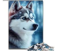 Puzzle da 1000 pezzi Husky Snowing Impossible per adulti, dimensioni 26x38cm, rompicapo e decorazione per la casa, regalo perfetto per le feste.