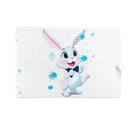 Puzzle da 1000 pezzi Hytter Bunny che soffia bolle modello educativo intellettuale puzzle in legno, puzzle divertenti, gioco antistress