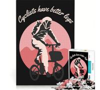 Puzzle da 1000 pezzi I ciclisti hanno gambe migliori, gioco educativo, antistress, compleanno e Natale 38x52cm