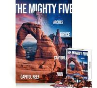 Puzzle da 1000 pezzi "I cinque maestosi parchi nazionali dello Utah" per ragazzi, gioco di logica e divertimento rilassante con bordi lisci, idea regalo creativa 38x26cm