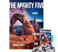 Puzzle da 1000 pezzi "I cinque parchi nazionali dello Utah" per adulti gioco rompicapo ideale per le vacanze a casa per passare il tempo perfetto per compleanni e Natale (dimensioni 50x75cm)