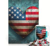 Puzzle da 1000 pezzi "I Love America", gioco educativo, attività divertenti da fare a casa, regalo di compleanno o regalo originale 38x26cm