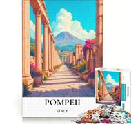 Puzzle da 1000 pezzi "I luoghi più belli di Pompei", gioco impossibile, taglio di precisione, con pezzi di forma casuale completamente ad incastro 50x75cm