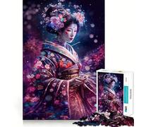 Puzzle da 1000 pezzi "I misteri dell'arte delle geishe" per adulti, gioco di logica, rilassante e divertente, con design e assemblaggio, regalo perfetto per Babbo Natale (50x75cm)