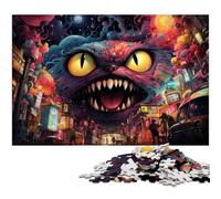 Puzzle da 1000 pezzi I mostri arrivano nella città colorata puzzle per adulti e bambini puzzle di carta ottimo regalo per adulti 1000 pezzi (38x26 cm)