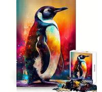 Puzzle da 1000 pezzi "I Pinguini Socievoli" per Ragazzi, Gioco Rompicapo per Attività Domestiche, Taglio Premium, Articolo Regalo di Babbo Natale 38x26cm