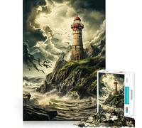 Puzzle da 1000 pezzi "I segreti del vecchio faro" per adulti, gioco rilassante e stimolante per la mente, taglio di alta qualità, regalo di compleanno 50x75cm