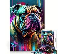 Puzzle da 1000 pezzi "Il Bulldog Gentile" per Adolescenti, Gioco di Logica e Senso, Divertimento Tranquillo, Bordi Lisci, Regalo Creativo 38x26cm