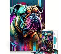 Puzzle da 1000 pezzi "Il Bulldog Gentile" per Adolescenti, Gioco di Logica e Senso, Divertimento Tranquillo, Bordi Lisci, Regalo Creativo 38x26cm