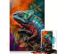 Puzzle da 1000 pezzi "Il Camaleonte Mutevole" per adulti, gioco di logica e intrattenimento rilassante, pezzo di alta qualità 38x26cm