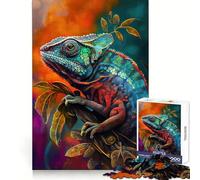 Puzzle da 1000 pezzi "Il Camaleonte Mutevole" per adulti, gioco di logica e intrattenimento rilassante, pezzo di alta qualità 38x26cm