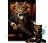 Puzzle da 1000 pezzi "Il capo vuole vederti,gatto",gioco di precisione con bordi perfetti,giocattolo per allenare la mente,divertimento a gioco lento,regalo di compleanno 38x52cm